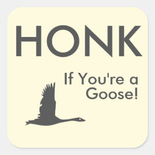HONK If You're a Goose Funny Saying Square Sticker