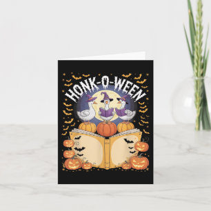 Honk-o-ween Goose Holiday Vibes For Fun Halloween  Card
