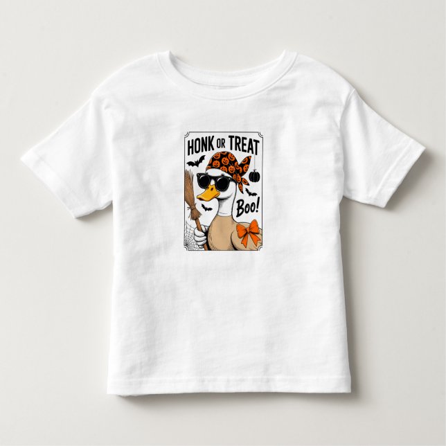 🎃 Honk or Treat, Boo! 👻 Toddler T-Shirt (Front)