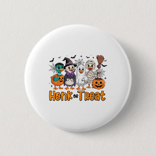 Honk Or Treat Funny Goose Halloween Costume Spooky 6 Cm Round Badge