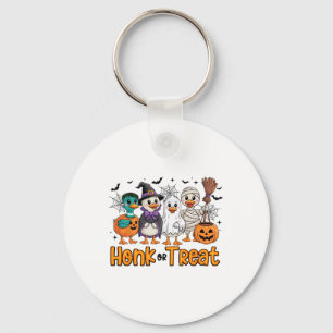 Honk Or Treat Funny Goose Halloween Costume Spooky Key Ring