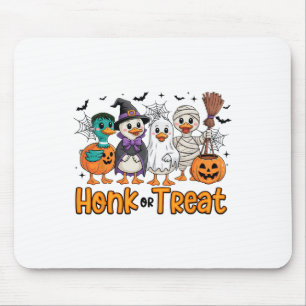 Honk Or Treat Funny Goose Halloween Costume Spooky Mouse Pad