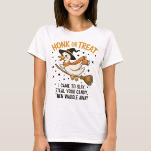 Honk or Treat Funny Goose Halloween T-Shirt