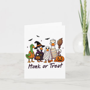 Honk Or Treat Goose Halloween Costume Fun  Card