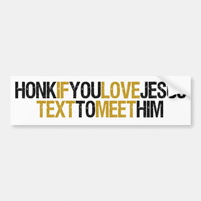 Honk Text Jesus Bumper Sticker (Front)