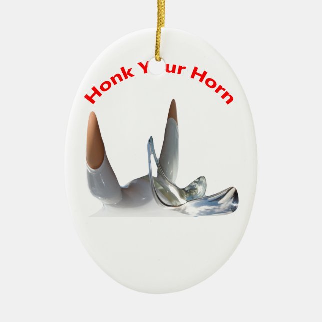 Honk Your Horn-Oval Ornaments (Front)