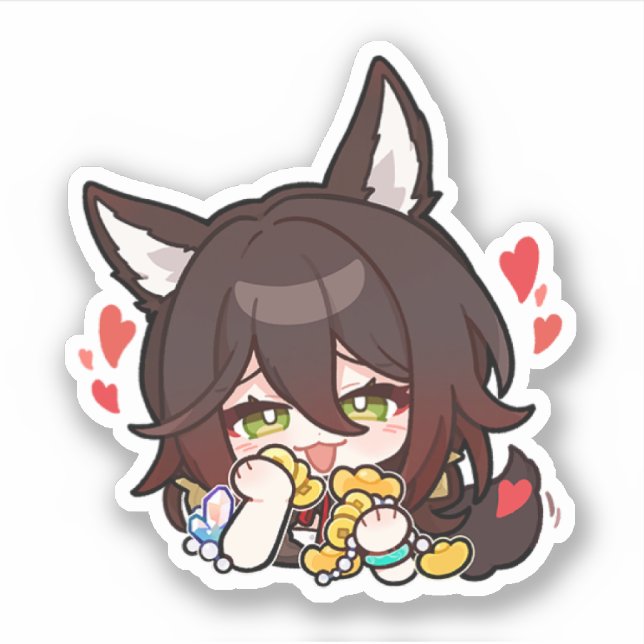 Honkai Star Rail Chibi Tingyun Sticker (Front)