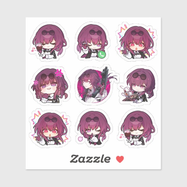 Honkai Star Rail: HSR Kafka Stickers (Sheet)