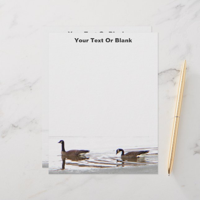 Honkers - Canada Geese Custom Letterhead (Front/Back In Situ)