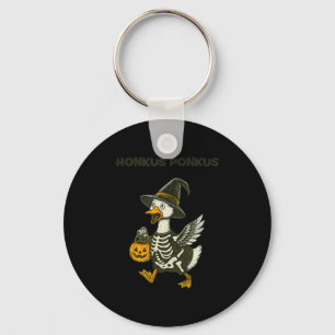 Honkus Nkus Witchy Goose In Skeleton Costume Hallo Key Ring