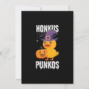 Honkus Ponkus Funny Duck Halloween Witch Design Holiday Card