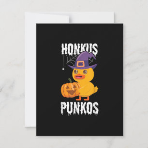 Honkus Ponkus Funny Duck Halloween Witch Design Invitation