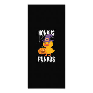 Honkus Ponkus Funny Duck Halloween Witch Design Rack Card