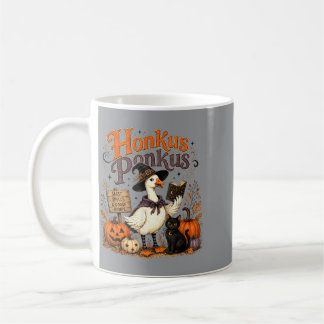 Honkus Ponkus Funny Halloween Witch Goose Vintage Coffee Mug