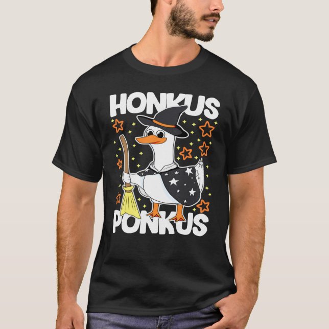 Honkus Ponkus  Goose Witch Halloween Women Men Boy T-Shirt (Front)