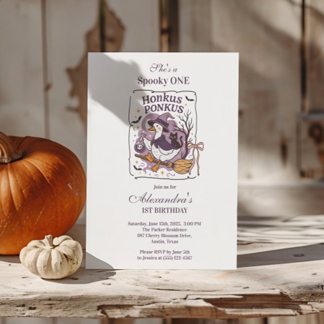 Honkus Ponkus Spooky Goose Halloween  Invitation (Creator Uploaded)