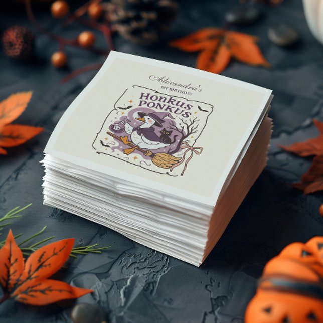 Honkus Ponkus Spooky Goose Halloween  Napkin (Creator Uploaded)