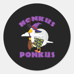 Honkus ponkus witch hat duck lover  classic round sticker