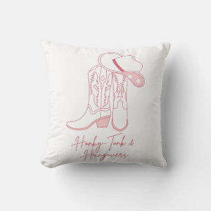 Honky Tonk and Hangovers Design Cowboy Boots Cushion