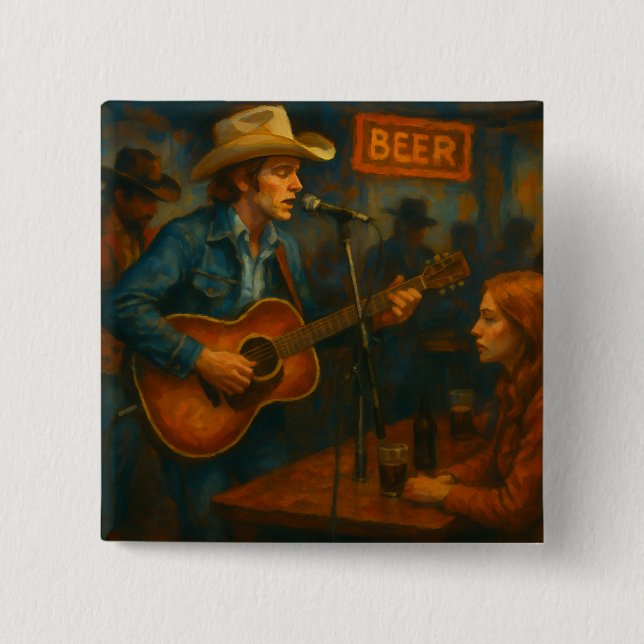 Honky-Tonk Nights 15 Cm Square Badge (Front)