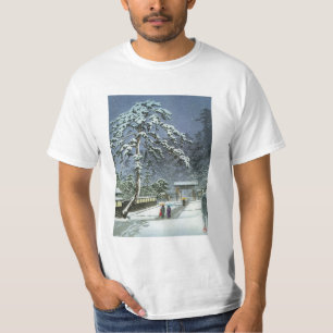 Honmonji Temple in Snow - Kawase Hasui 川瀬 巴 T-Shirt