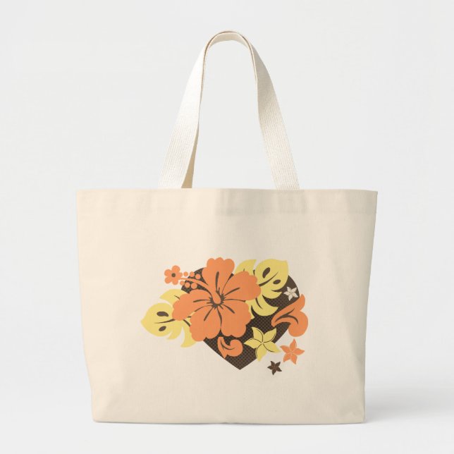 Honolua Hibiscus Tropical Beach Bags (Front)