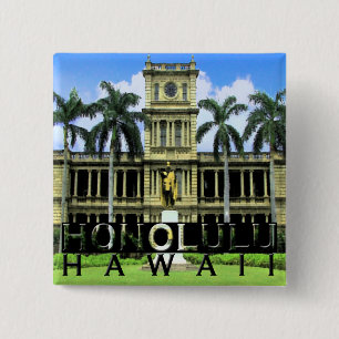 Honolulu 15 Cm Square Badge
