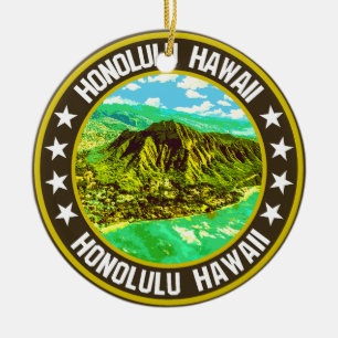 Honolulu                                           ceramic ornament