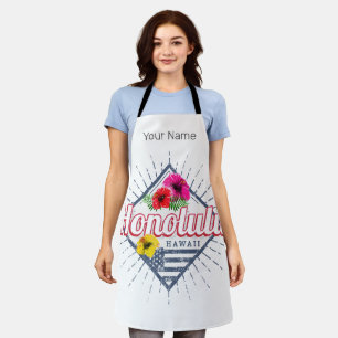 Honolulu City Hawaii United States Vintage USA Apron