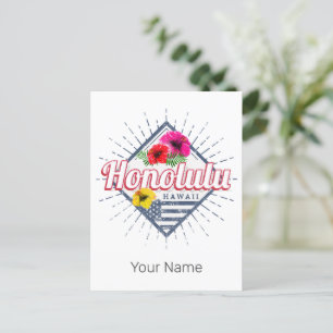 Honolulu City Hawaii United States Vintage USA Holiday Postcard
