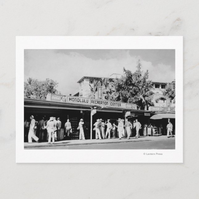 Honolulu, HA - View of the Honolulu Postcard (Front)