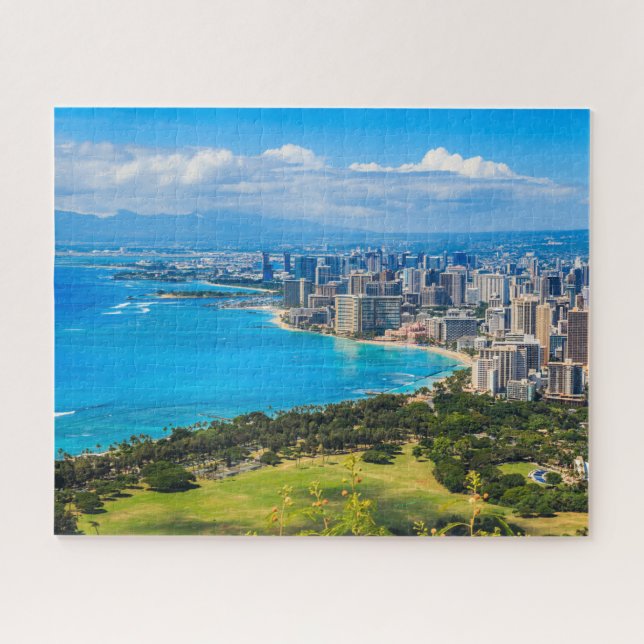 Honolulu, Hawai, Waikiki Beach. Jigsaw Puzzle (Horizontal)