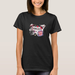 Honolulu Hawaii Airplane Plane Boarding Ticket T-Shirt