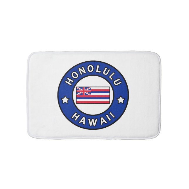 Honolulu Hawaii Bath Mat (Front)