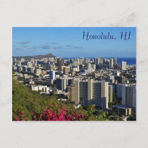 Honolulu Hawaii Diamond Head View Punchbowl Postcard
