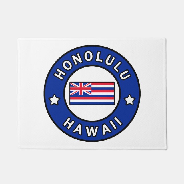 Honolulu Hawaii Doormat (Front)