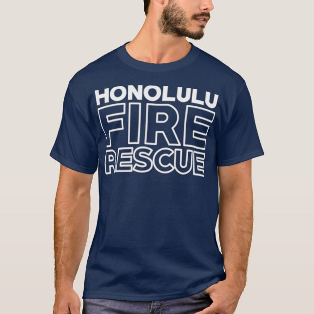 Honolulu Hawaii Fire Department Firefighters T-Shirt (Front)