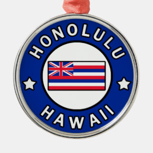 Honolulu Hawaii Metal Tree Decoration