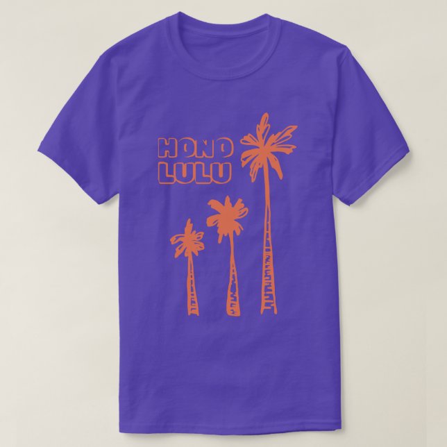 Honolulu Hawaii Palms TShirt (Design Front)
