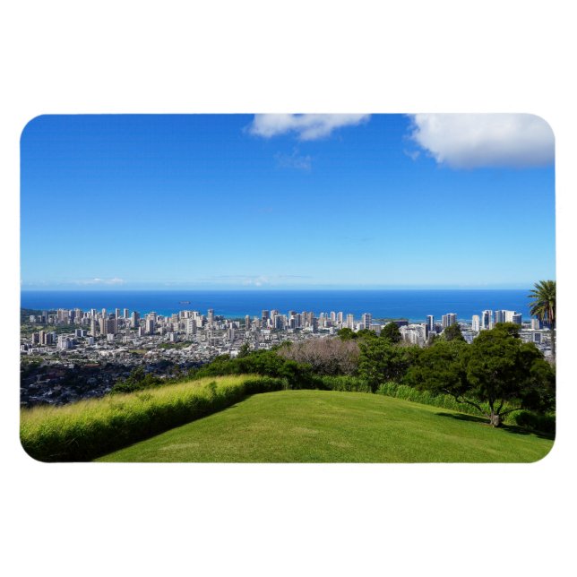 Honolulu Hawaii Photo Magnet (Horizontal)