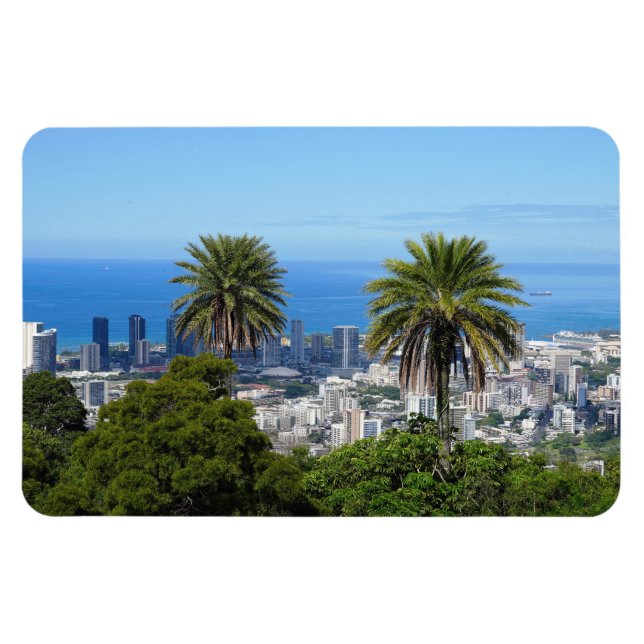 Honolulu Hawaii Photo Magnet (Horizontal)