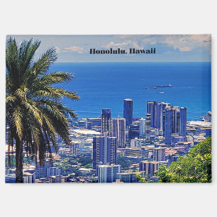 Honolulu, Hawaii picturesque cityscape Magnet