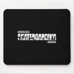 Honolulu Hawaii Skateboarder Urn Skateboarding Mouse Pad