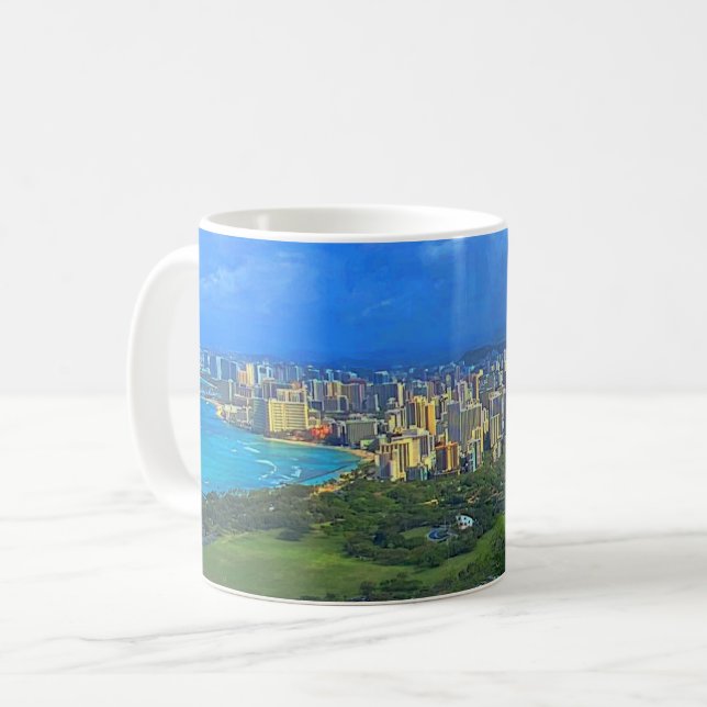 Honolulu, Hawaii Skyline #1 Mug (Front Left)