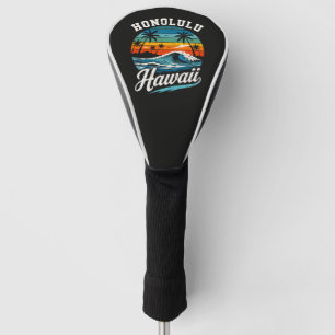 Honolulu Hawaii Surf Sunset Golf Head Cover