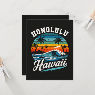 Honolulu Hawaii Surf Sunset Invitation