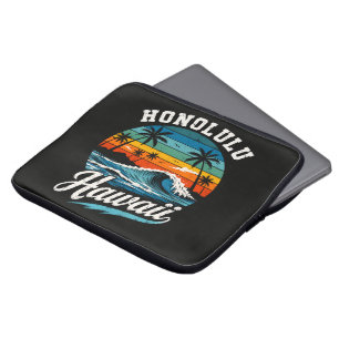 Honolulu Hawaii Surf Sunset Laptop Sleeve