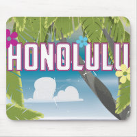 Honolulu, Hawaii,USA vintage travel poster.