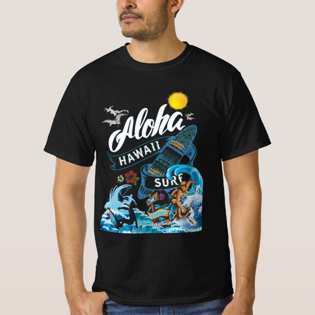 Honolulu Hawaii Vacation Beach T-Shirt (Front)