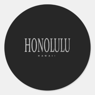 Honolulu Hawaii Vacation Clic Souvenir Classic Round Sticker
